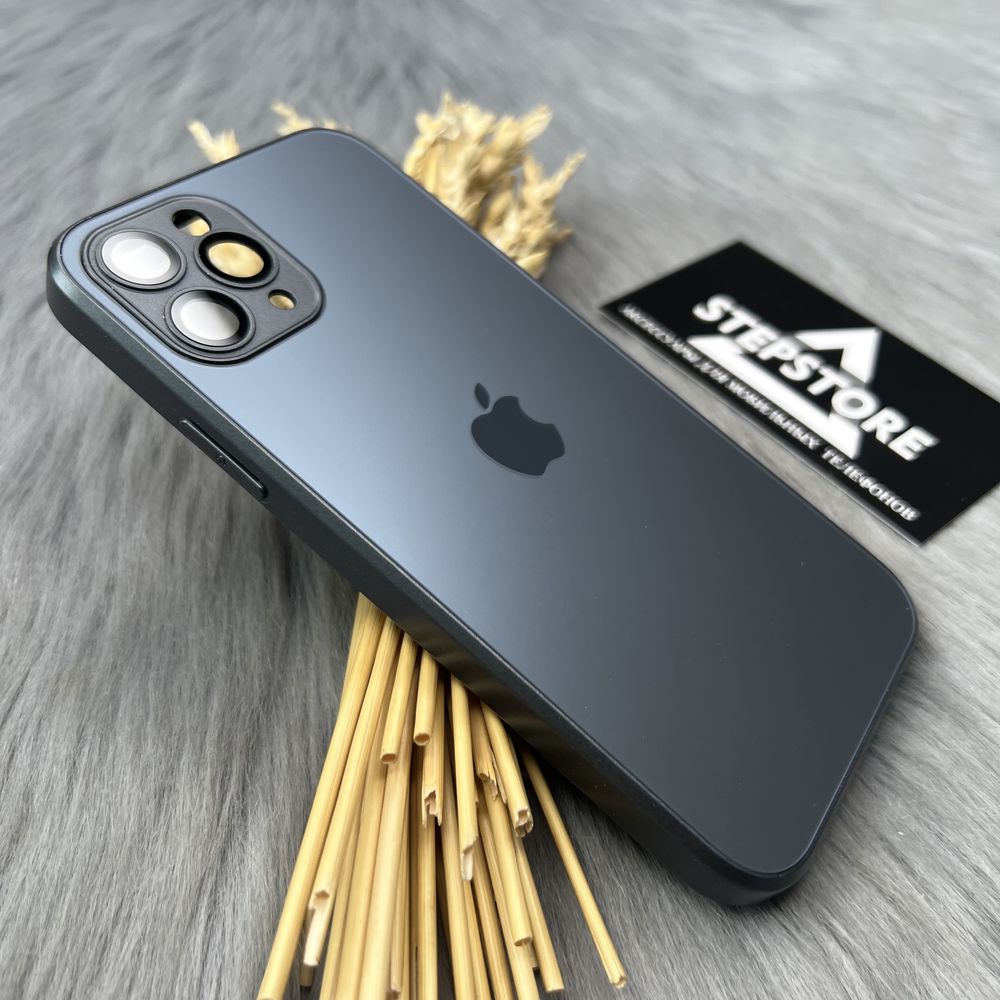 Чехол Квадратный Glass Case Matte Iphone 11 pro max с линзами на камер