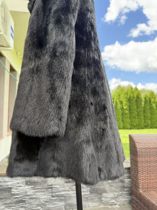 Futro z norek S black lama okazja