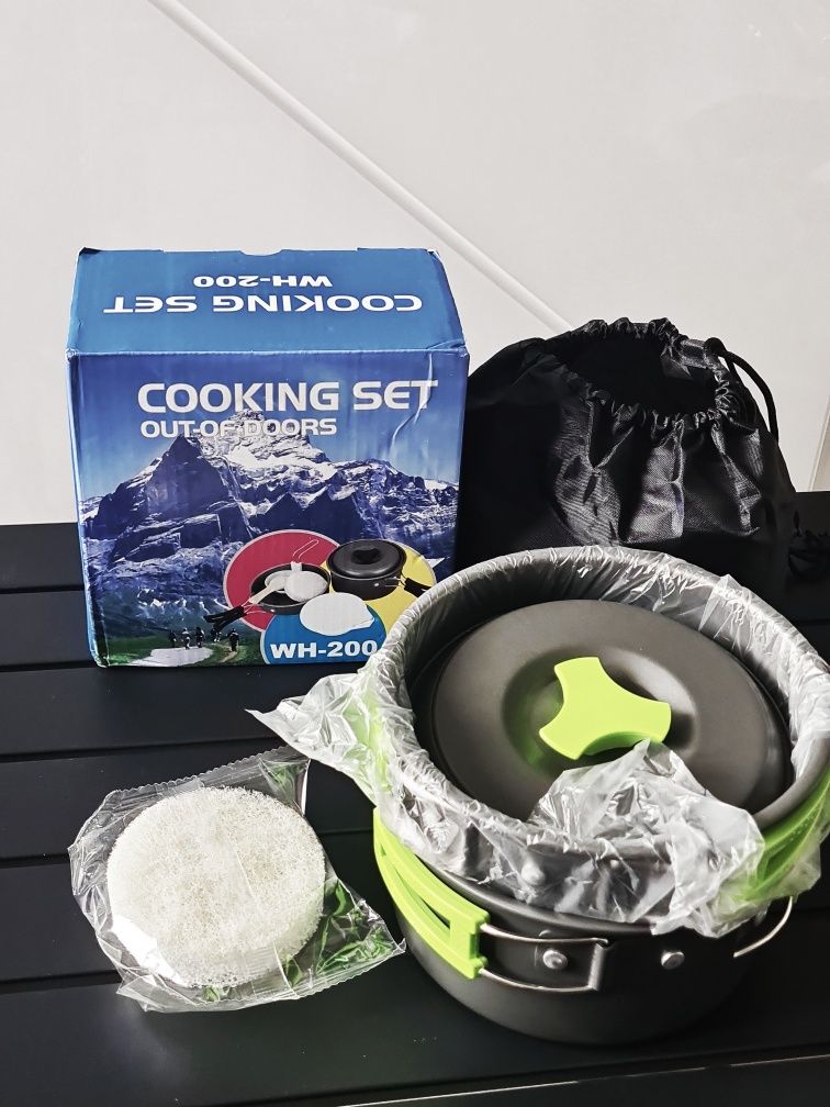 Zestaw na camping cooking set biwak naczynia do gotowania survival