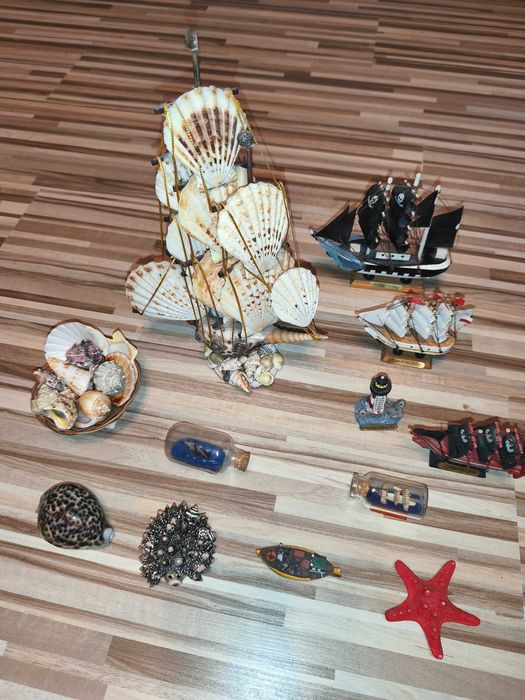 Dekoracyjne pamiątki morskie, marynistyczne ozdoby, suweniry