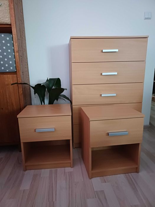 komoda + 2 szafki nocno
