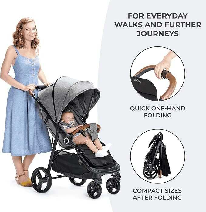 Kinderkraft Grande Plus wózek dziecięcy spacerowy max. 22 kg NOWY