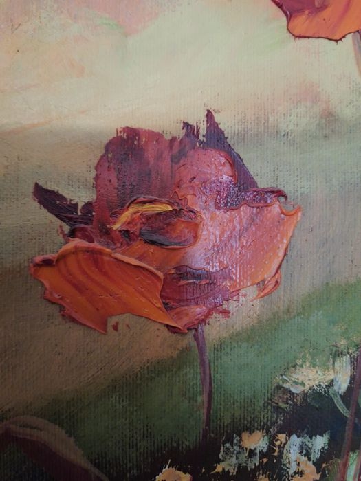 Obraz olejny  80x60  maki