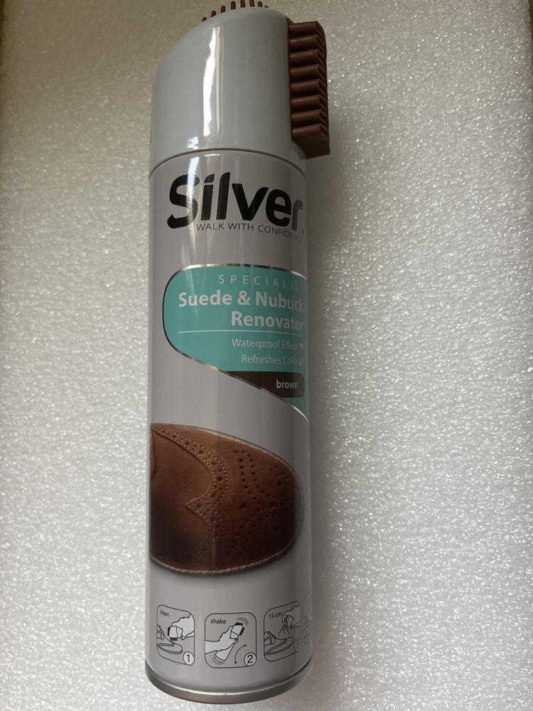 Silver Spray do nubuku i zamszu 250ml brąz, granat, bezbarwny