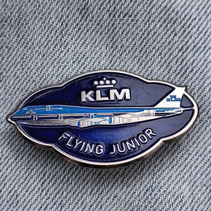 Klm flying junior crachá companhia aérea