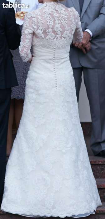 Suknia ślubna La Sposa model Daina z bolerkiem.