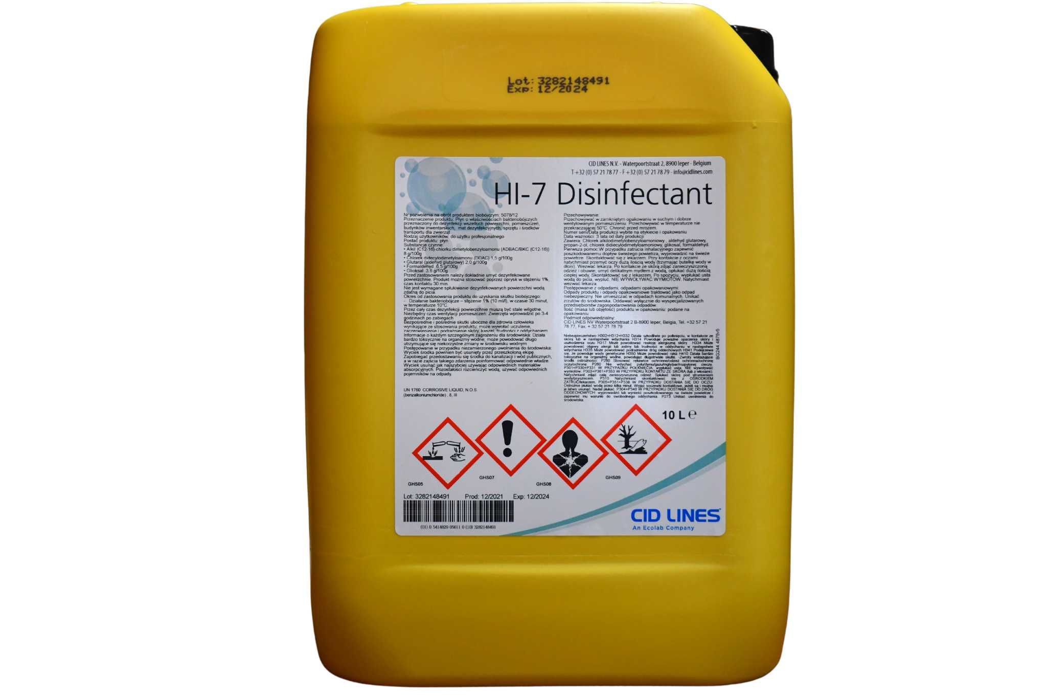 HI 7 Disinfectant 10l- Dezynfekcja obiektów hodowlanych, biobójczy