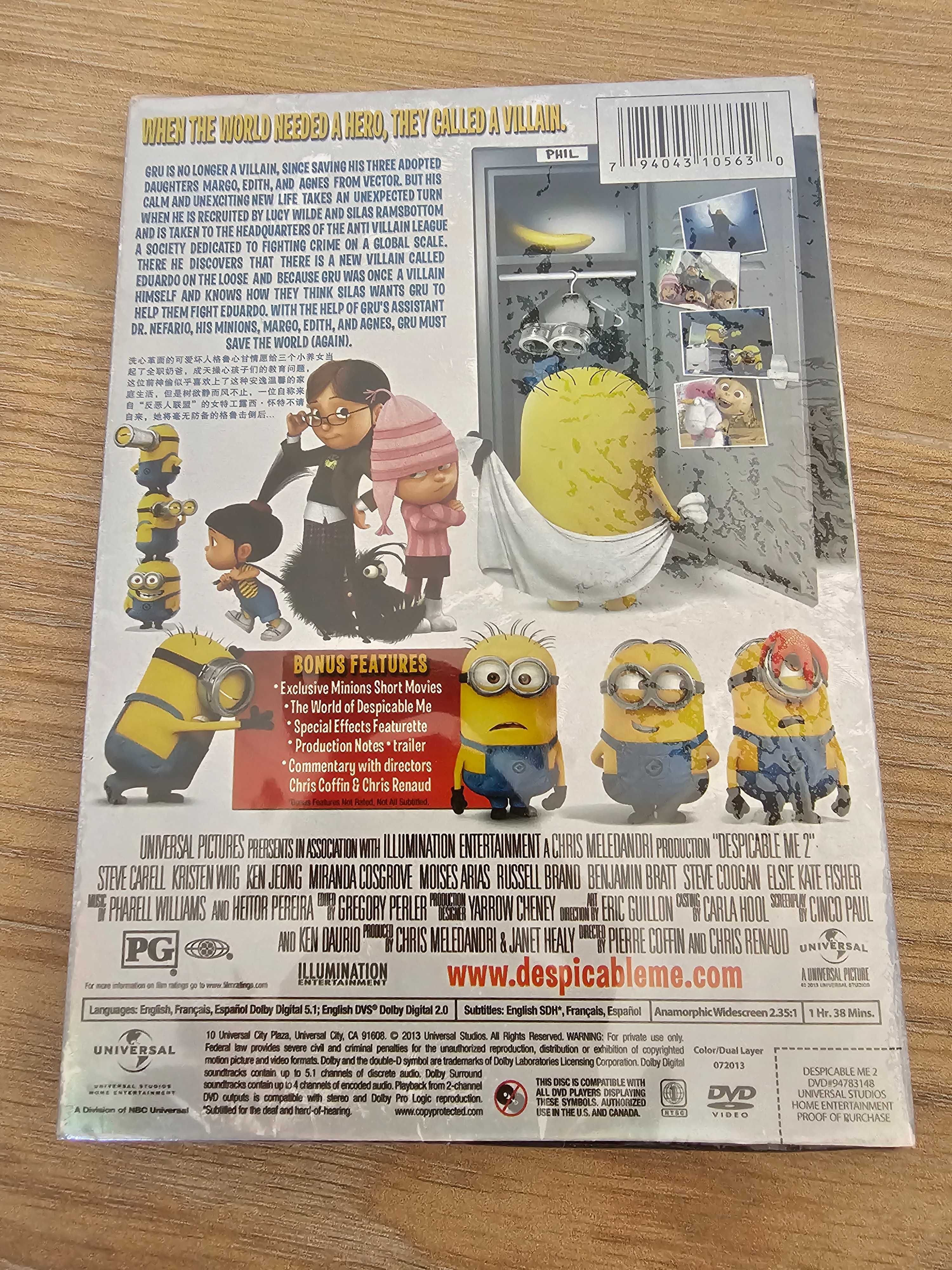 DVD Despicable me 2 - Gru o Maldistposto - Inglês - Novo