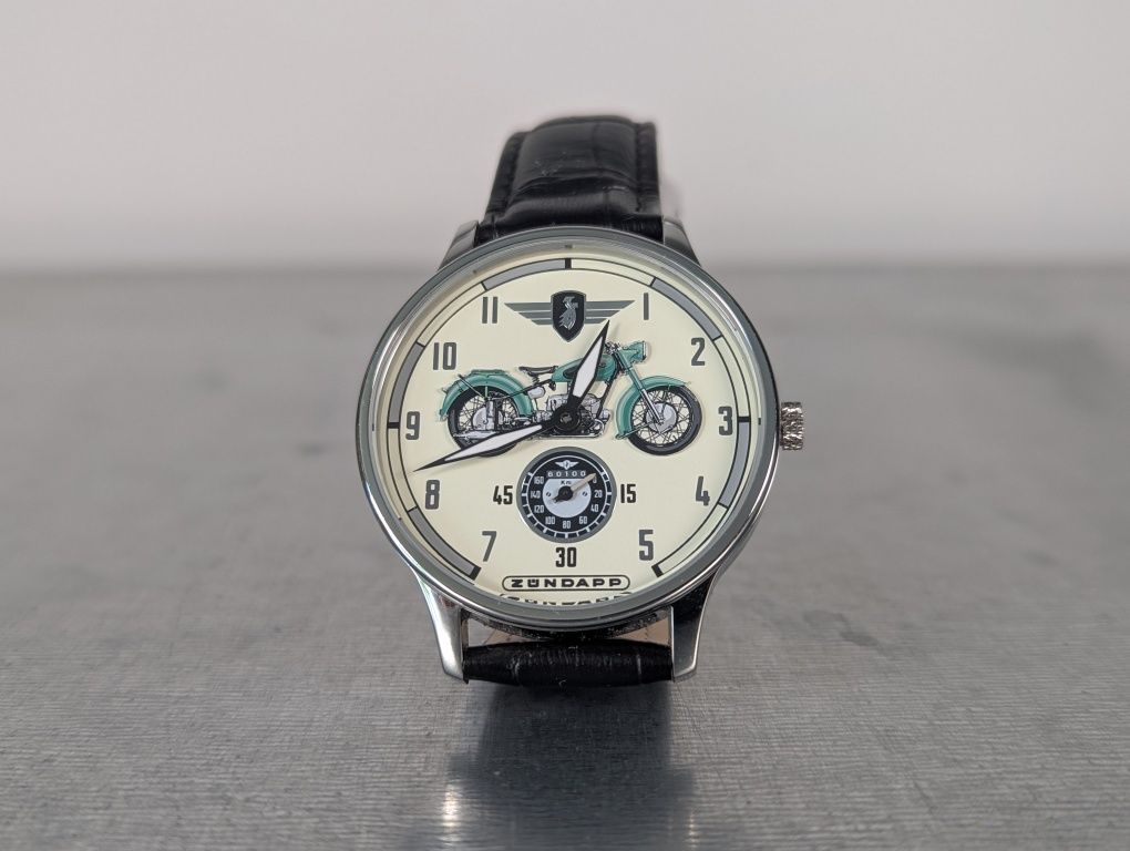 Zündapp motocyklowy zegarek Seiko męski sportowy kwarcowy motocyklisty