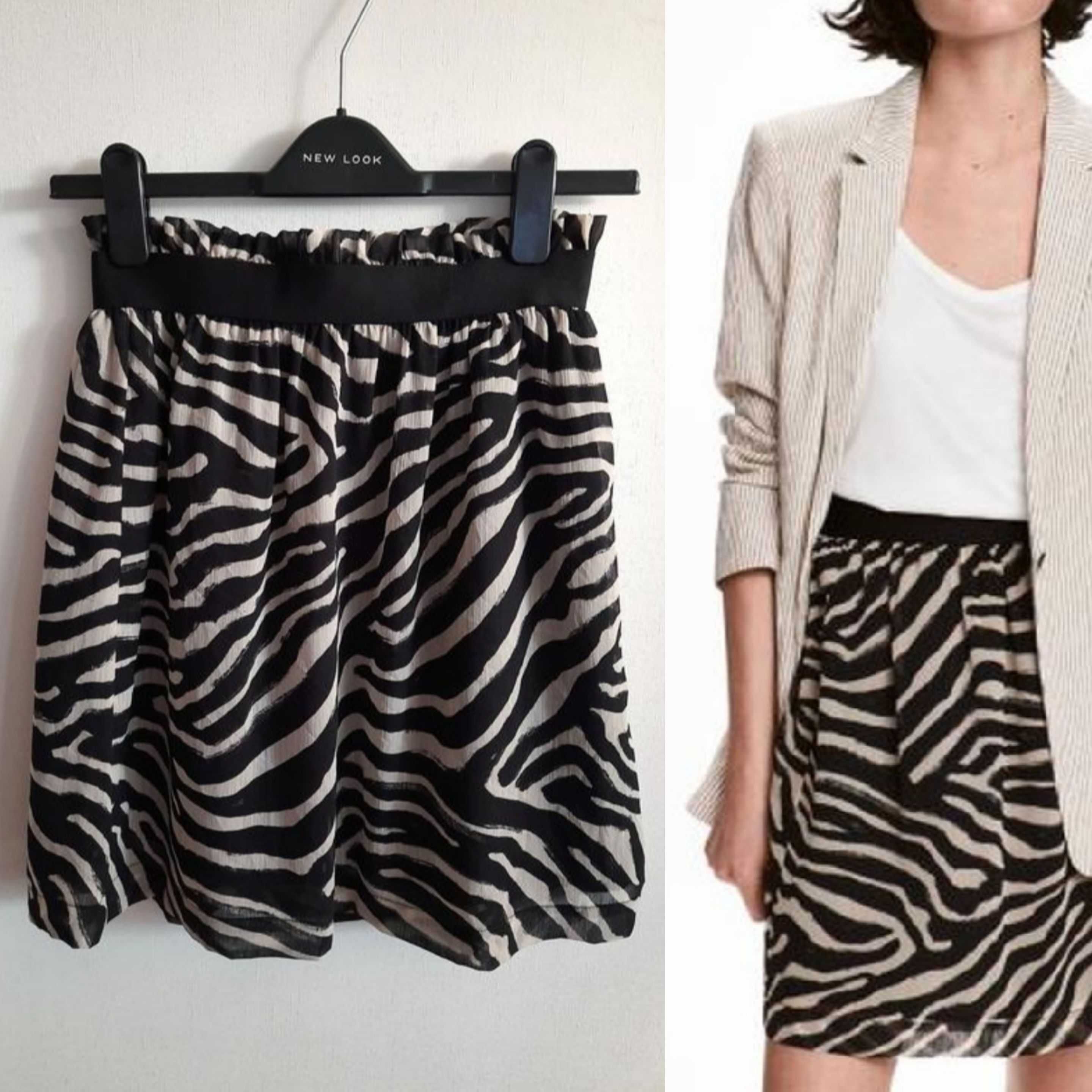 Фирменная юбка с принтом зебра