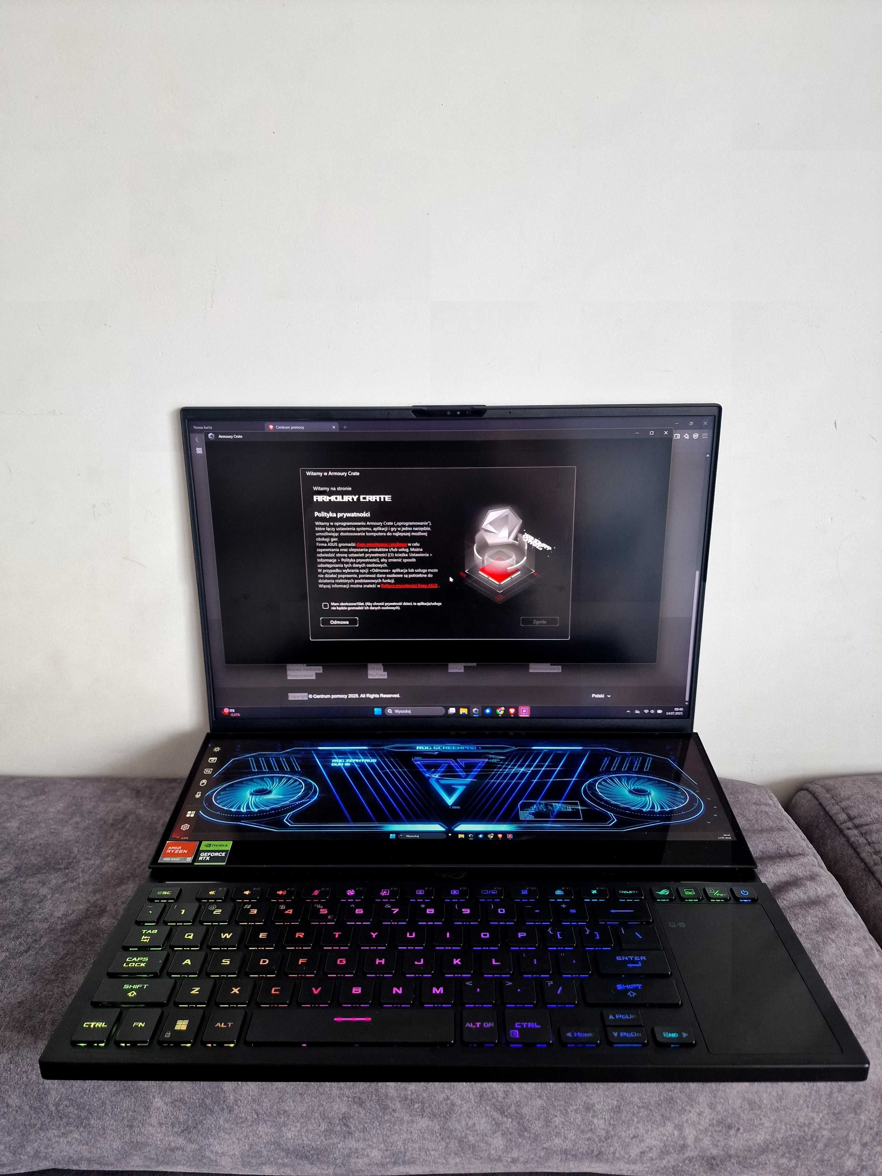 Laptop ASUS ROG Zephyrus Duo16 GX650PY 16" 64GB RAM 4TB SSD GF RTX4090