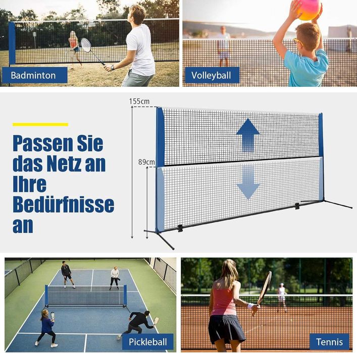 Nowa siatka do badmintona / tenis / stojak / siatkówka !A3376!