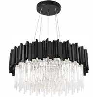 LAMPA WISZĄCA DO glamour czarna black kryształowa app1481