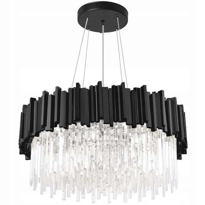 LAMPA WISZĄCA DO glamour czarna black kryształowa app1481