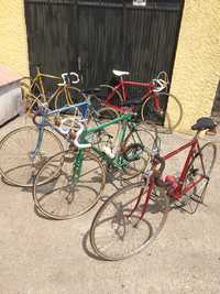 Várias bicicletas de corrida antigas - Campagnolo, Simplex,huret