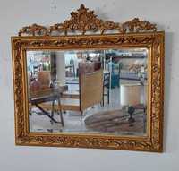 Antigo Espelho em Talha Dourada, datado de 1960 (83 X 77 cm)