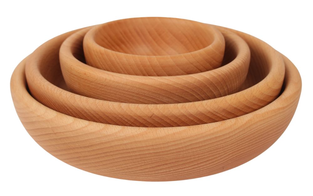 Miski Drewniane Komplet 12, 16, 22, 26 Cm - Komplet Ekskluzywnych mis