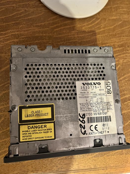 Radio v70 s70 850 volvo cd kasety sc-805