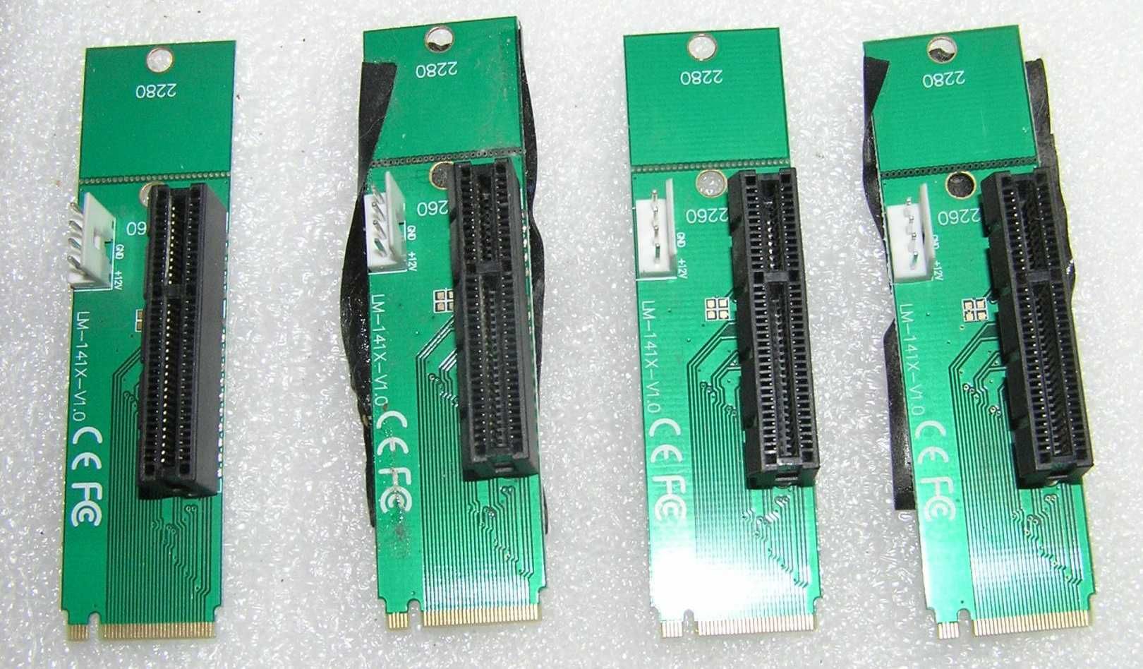 Райзер майнинга PCI-E riser pce164p-n03 ver 006 и райзер M.2 to PCI-E