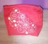 Bolsa de maquilhagem vermelha