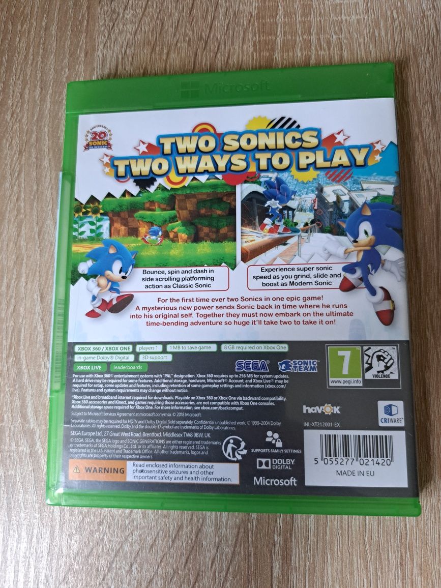 Gra Sonic Generations Xbox One Xbox 360 dla dzieci platformowa