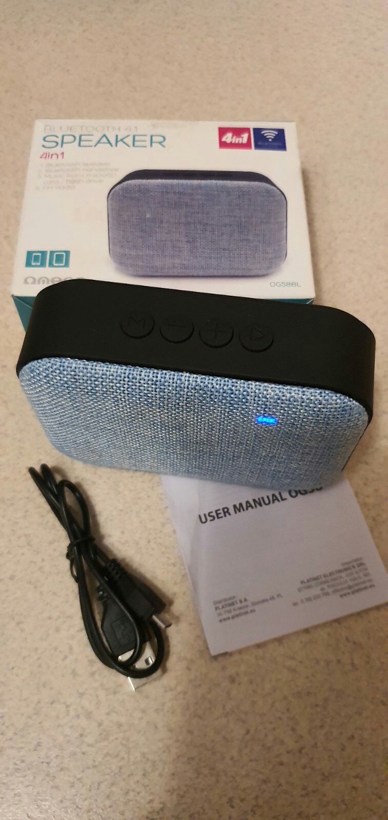 Новая Акустика Omega Bluetooth OG58DG Fabric Blue