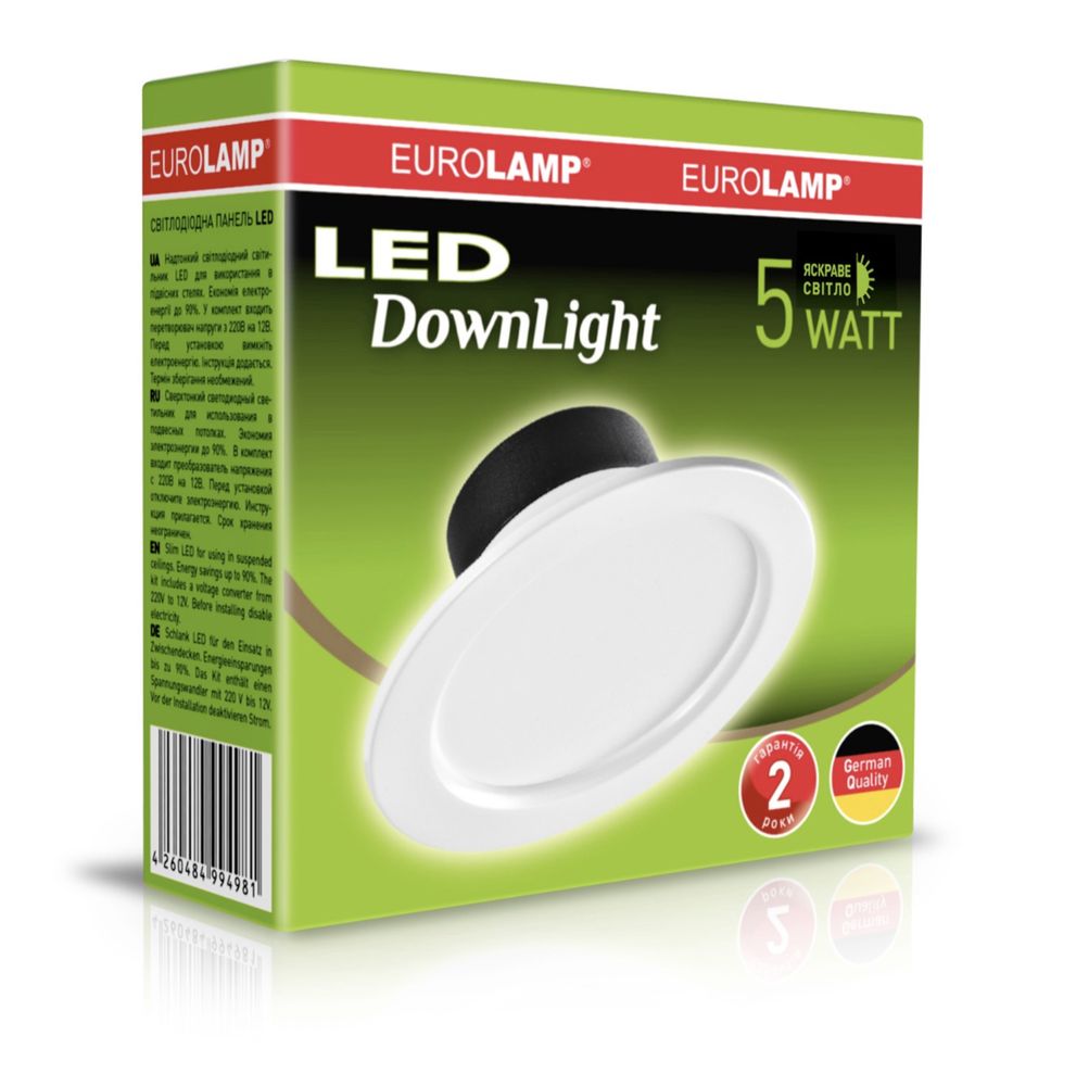 Светильник Eurolamp LED Downlight 5W 4000K круглый   4шт.