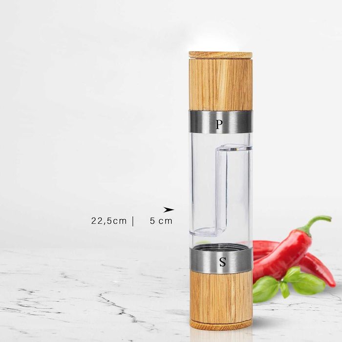 Młynek do soli i pieprzu, ręczny młynek 2w1 do przypraw