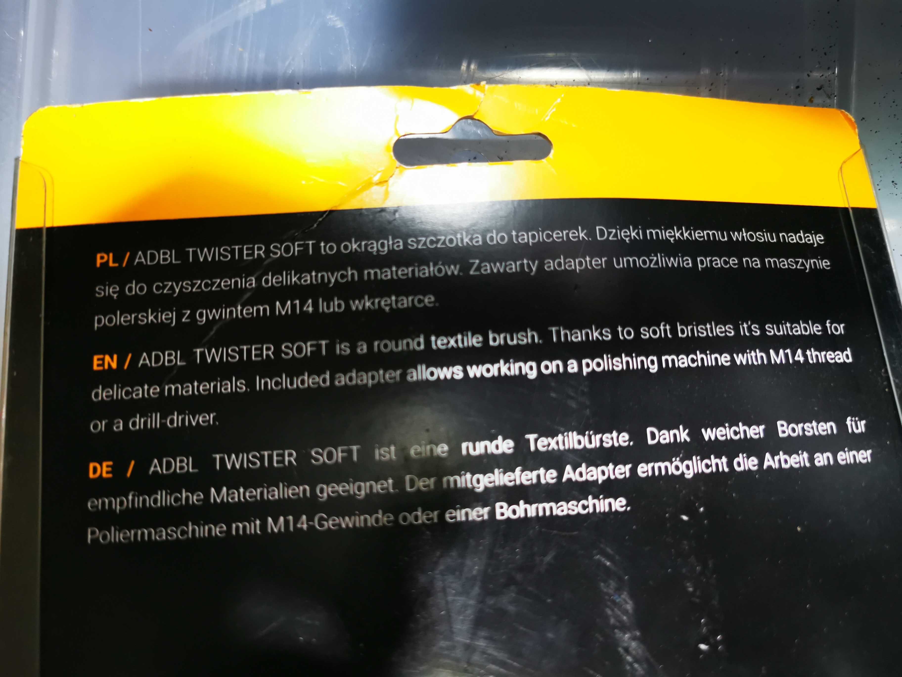 Szczotka ADBL Twister Soft 100mm do tapicerki na wkrętarkę NOWA