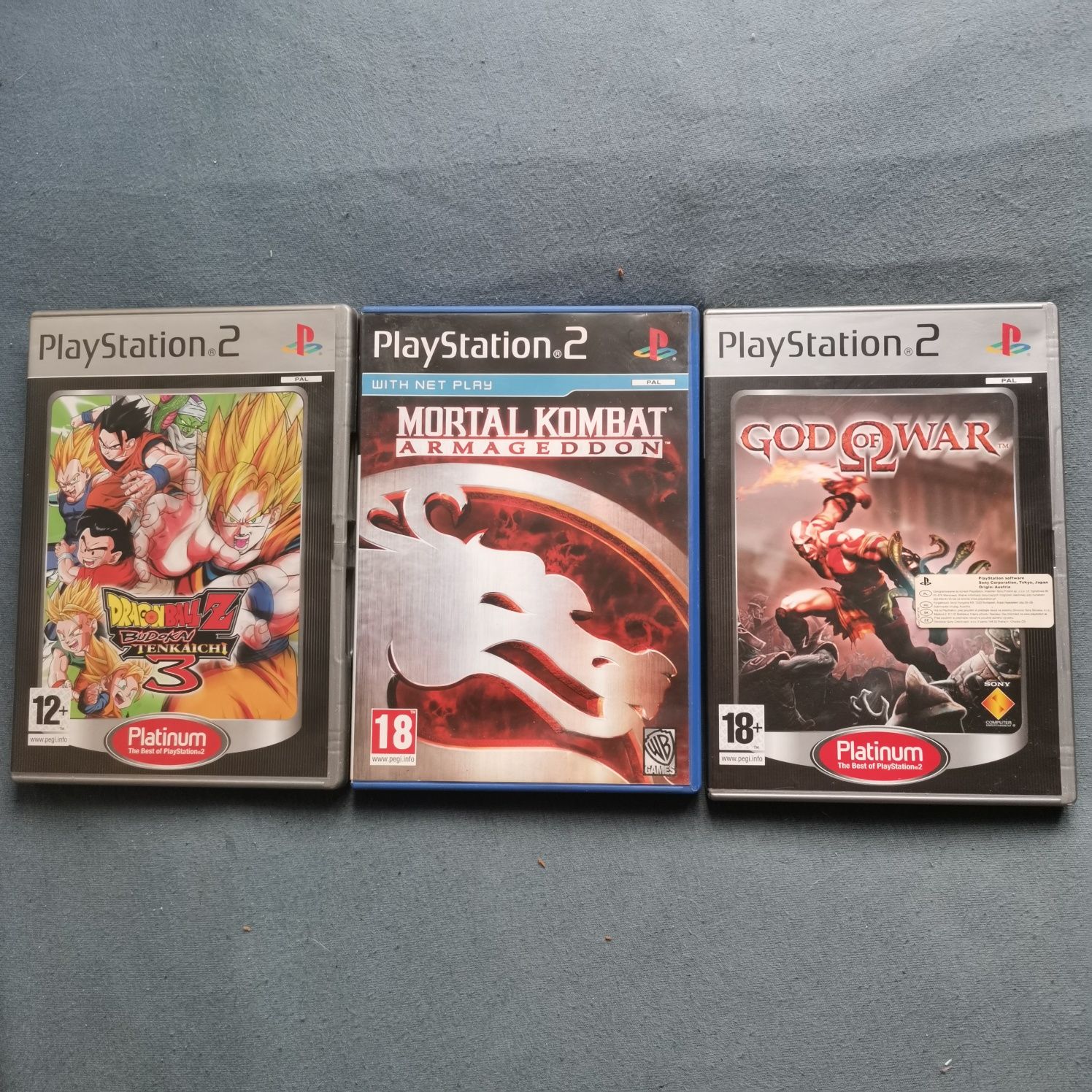 Gry ps2, God of war, Mk armagedon, dragon Ball z 3