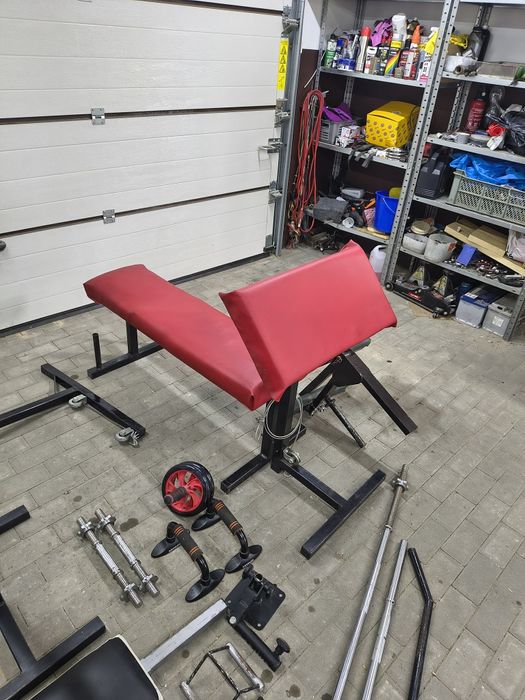 Siłownia domowa wyciąg ławeczka stojaki sztangi