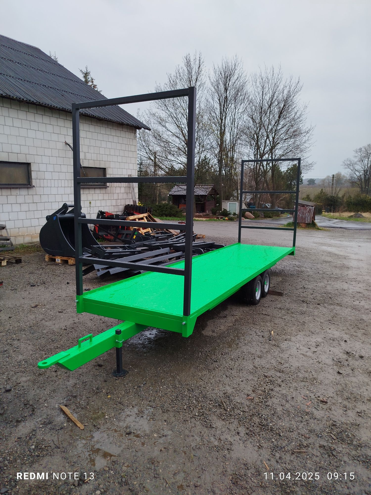 Przyczepa sadownicza 4/5 paletowa Ocynk wózek transportowy Platforma