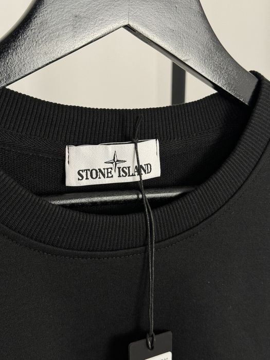 Світшот stone island чорна кофта стон айленд