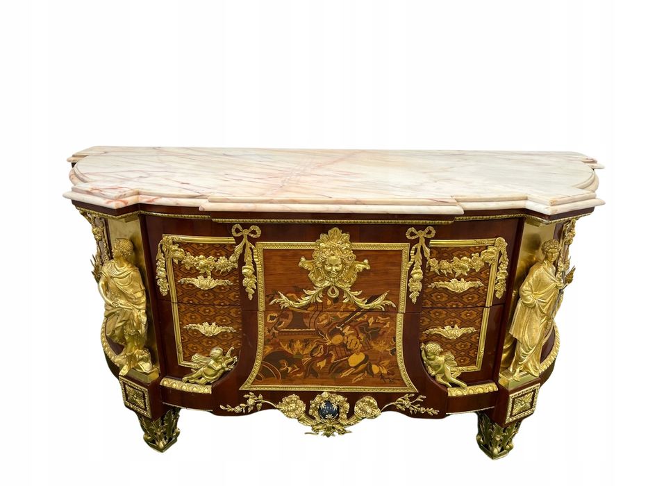 MASYWNA POSTACIOWA komoda - bufet w stylu barokowym