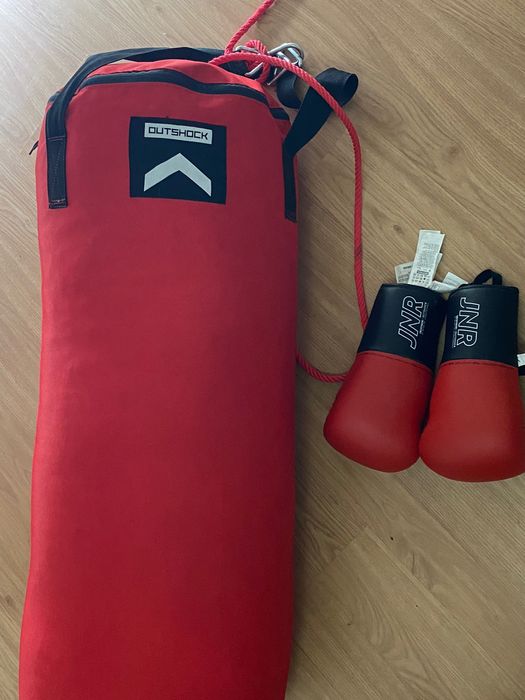 Saco de box com luvas
