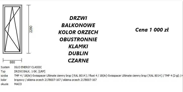 NOWE okna i drzwi balkonowe na SPRZEDAŻ