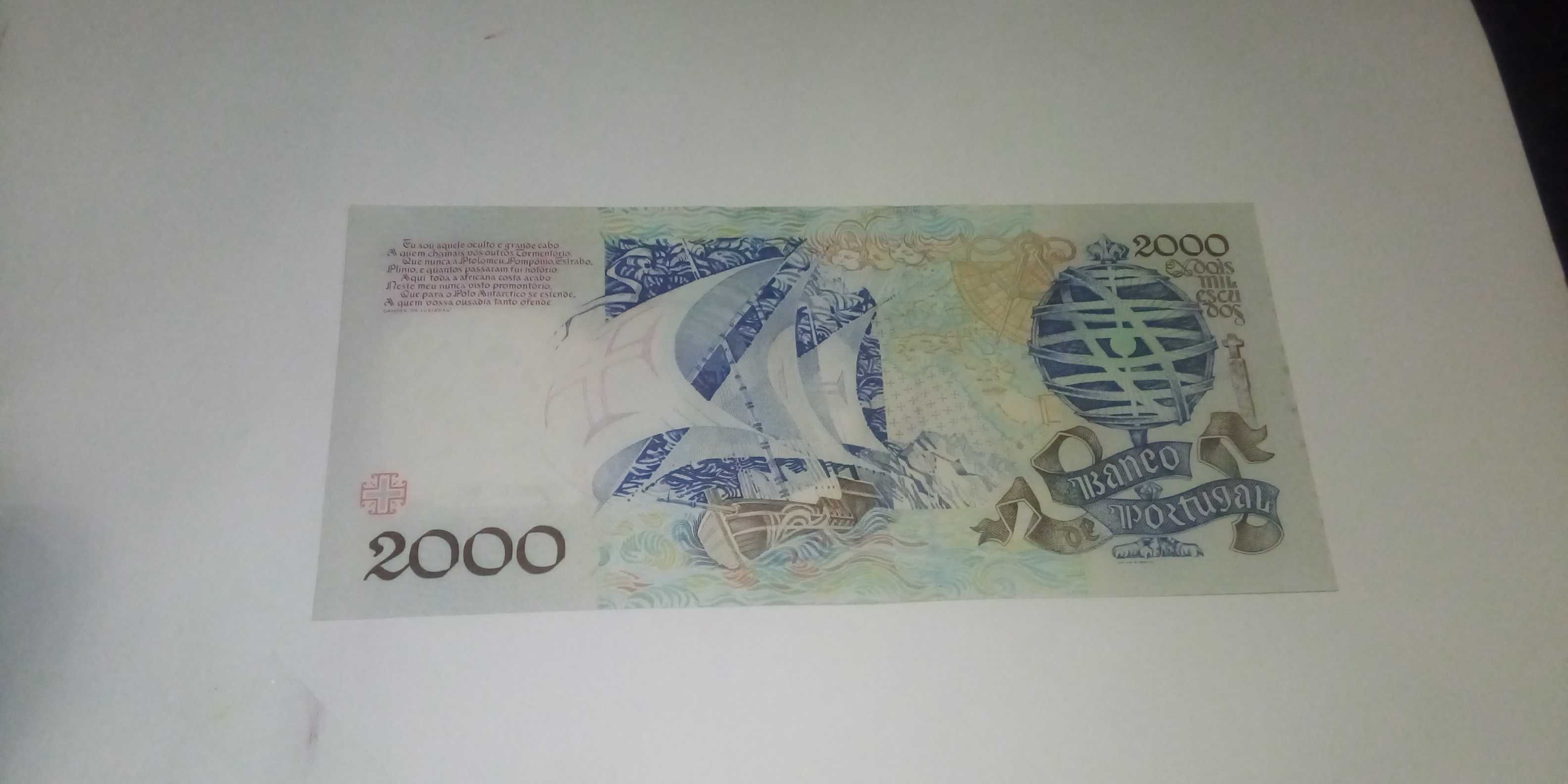 Nota de 2000 escudos de 1993 não circulada