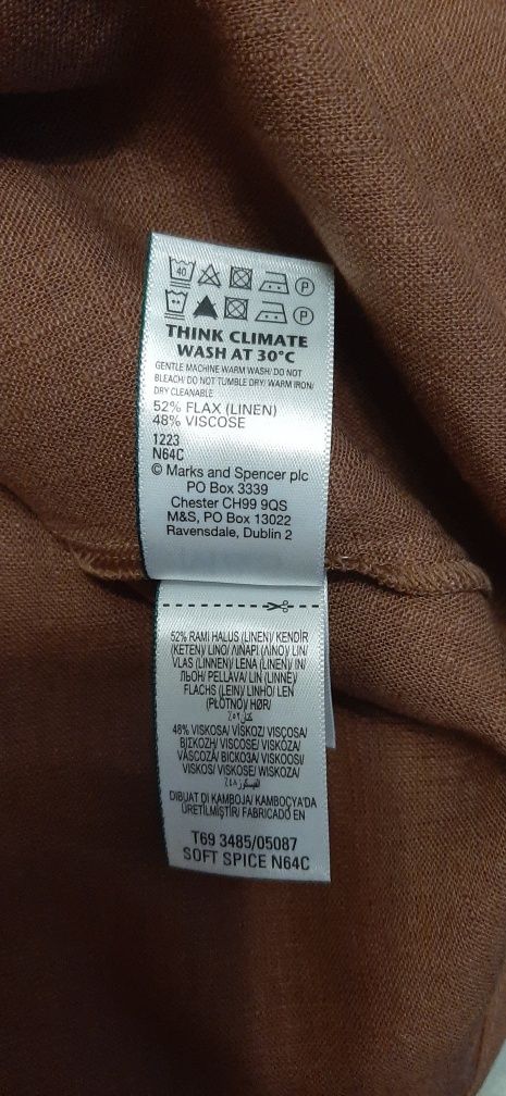 M&S юбка новая лен вискоза