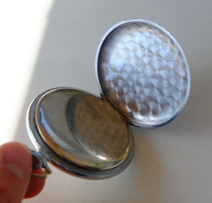 Relógio de bolso vintage Chronomètre, revisto em Novembro 2024