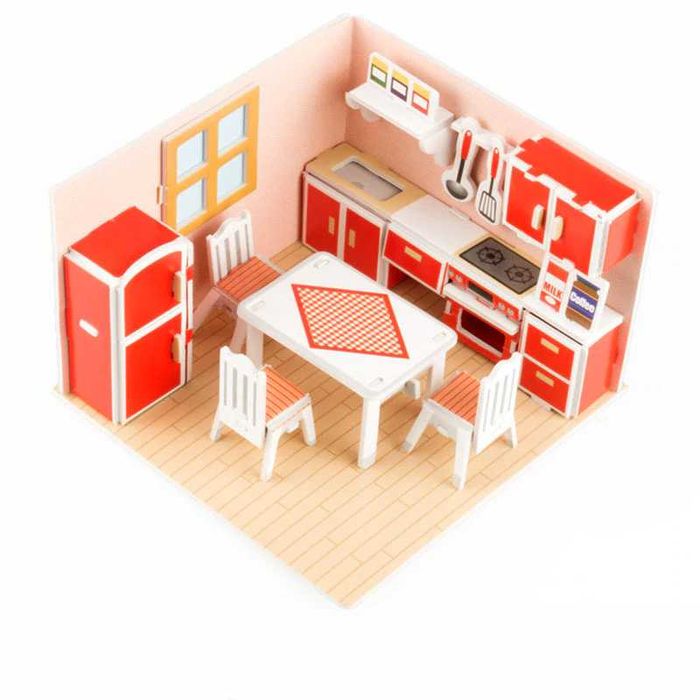 Kuchnia z meblami mini puzzle 3 D