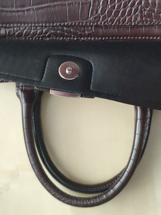 ZARA torebka brązowa jak skóra aligatora