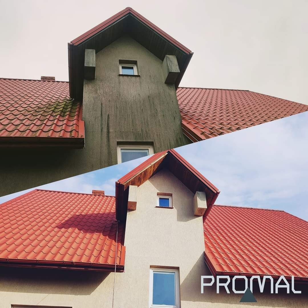 PROMAL, mycie i malowanie dachów, elewacji, kostki, docieplenia