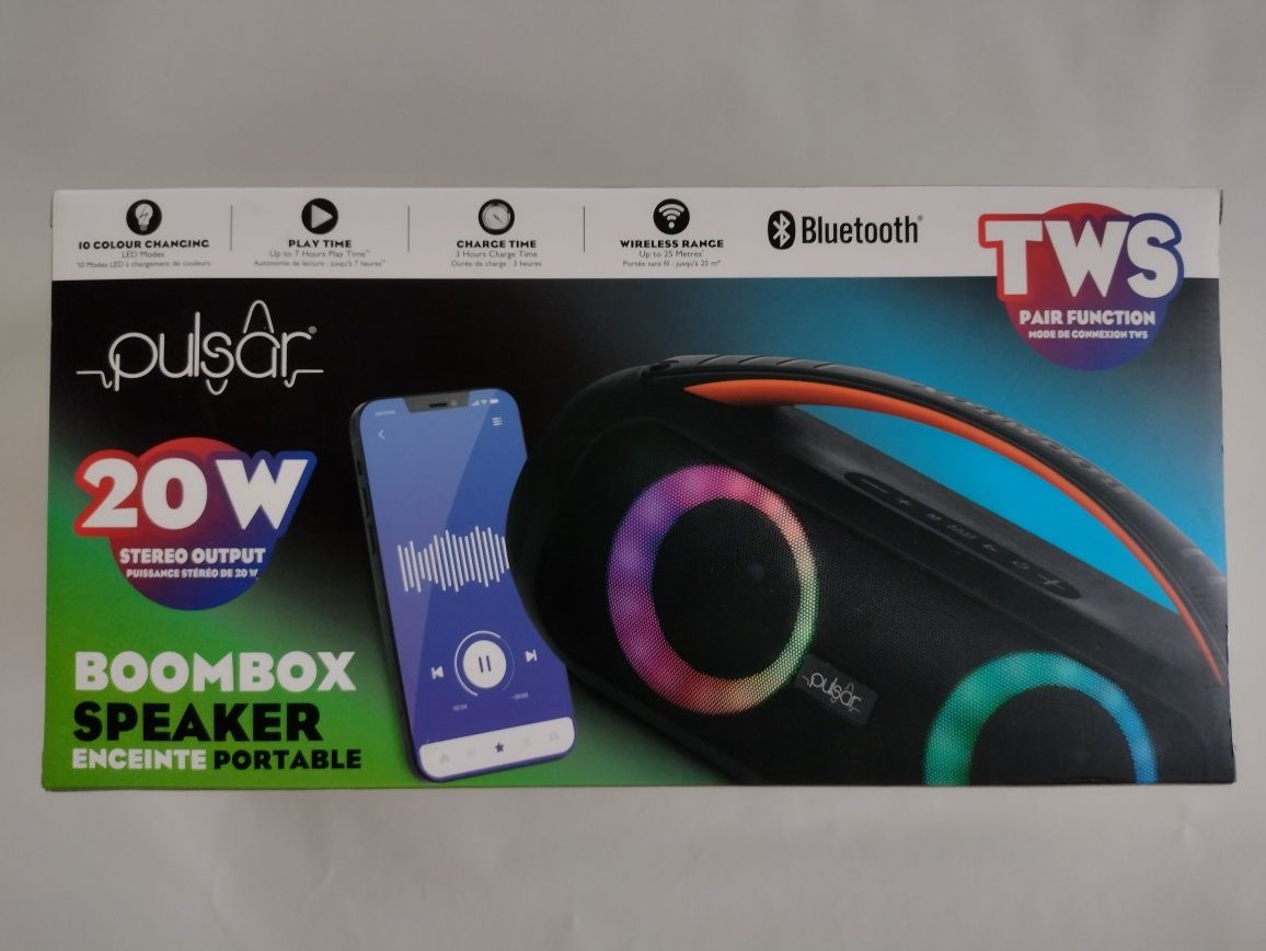 Bezprzewodowy głośnik PULSAR 20w Boombox