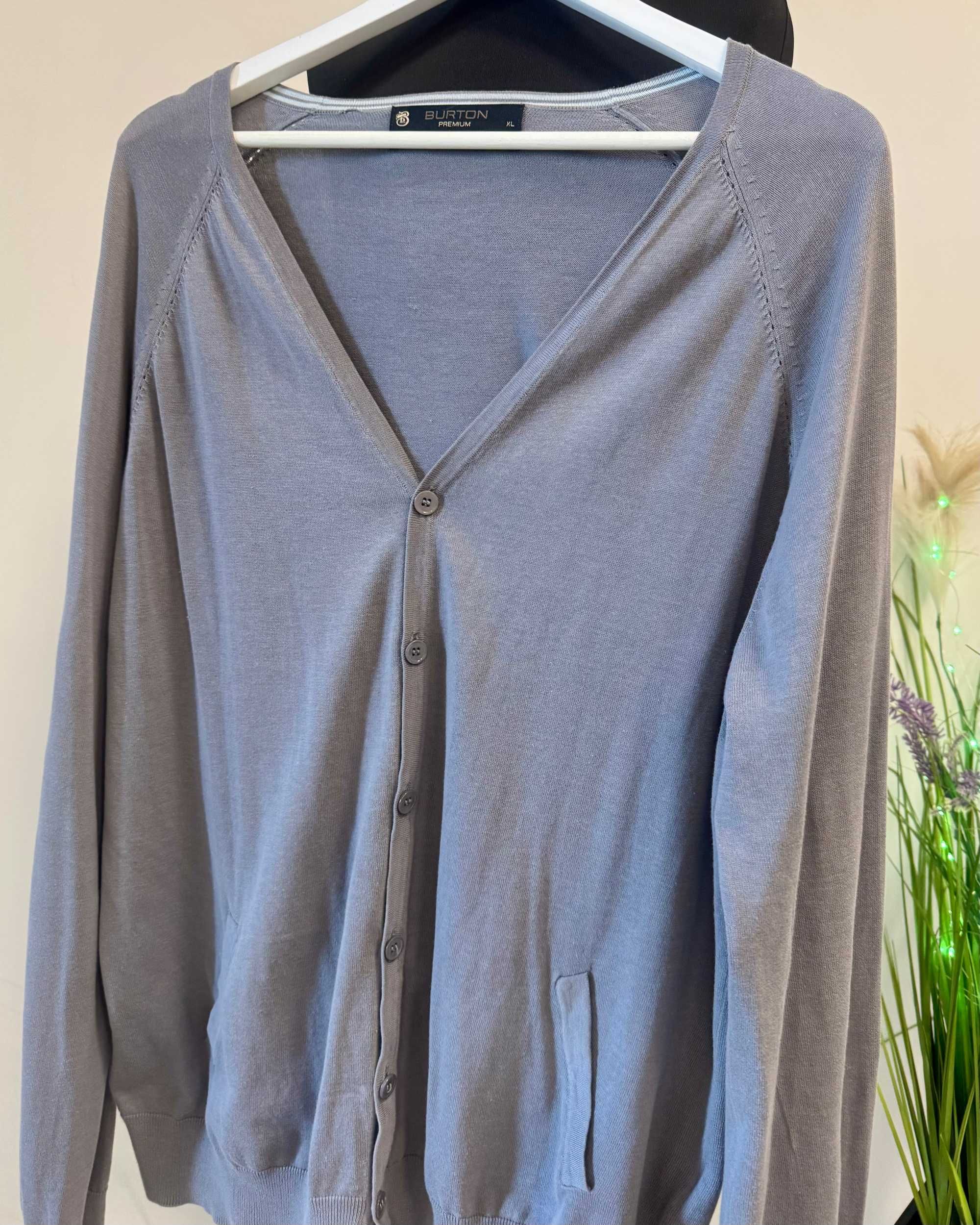 Piękny Kardigan Męski/ Oryginalny "BURTON"/ 100% Bawełna Premium