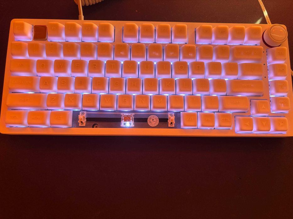 LEOBOG Hi75 White Gazzew U4T RGB version KBDiy PBT White Keycaps