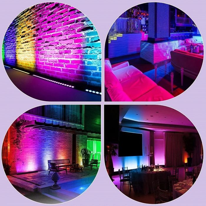 UKing LED DMX512 oświetlenie imprezowe 24x3W RGB Disco efekt świetlny