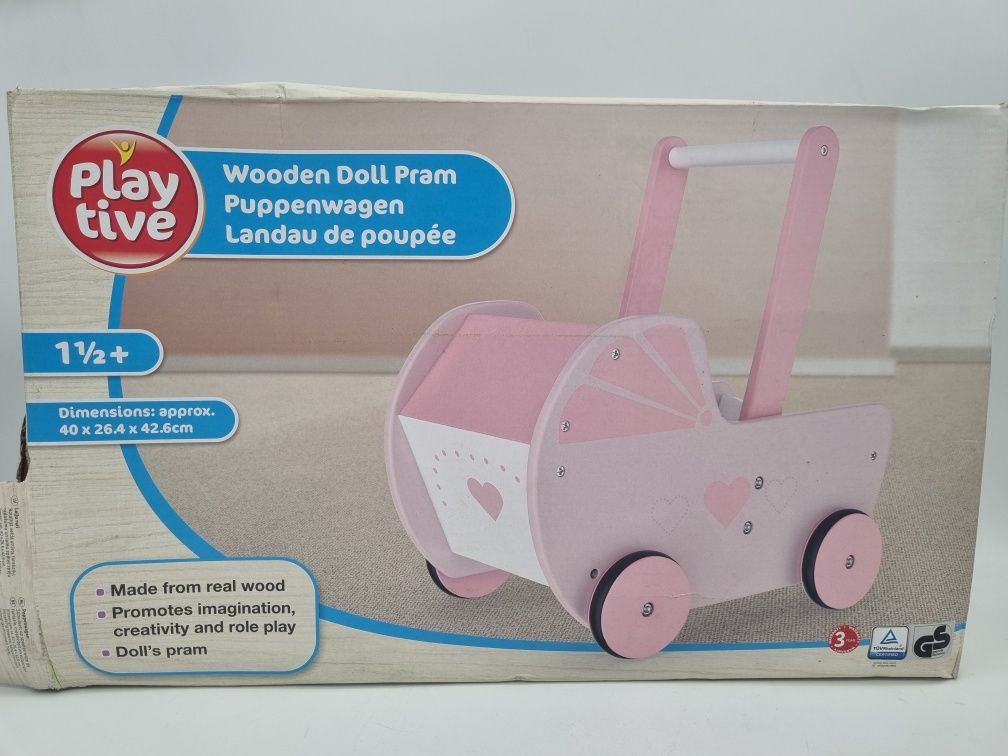 Drewniany wózek dla lalek Playtive Nowy!