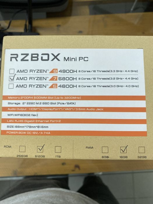 Mini Pc Rzbox amd ryzen