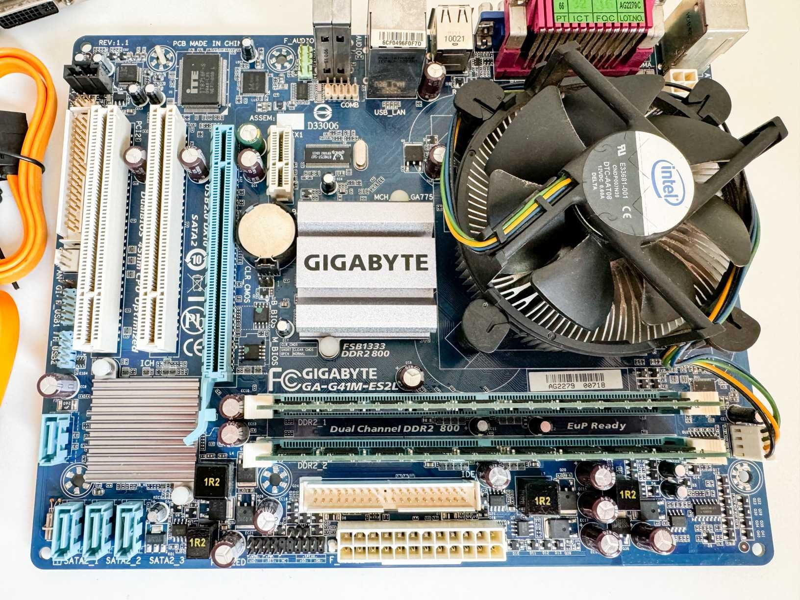 Płyta Gigabyte GA-G41M-ES2L z Intel Core 2 pamięć 4 GB i grafika Asus