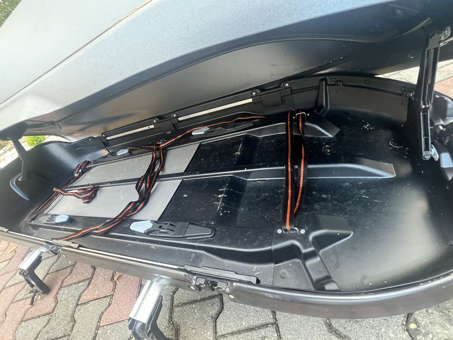 Bagażnik dachowy box Mercedes AMG plus relingi dachowe do S-klasa w222